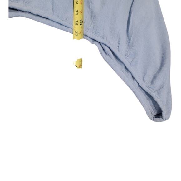 Oh My Gauze‎ Tunic Lagenlook Top Women's Sleeveless Crinkle Lightweight Lt Blue - Picture 12 of 13